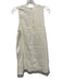 J Crew Size S Cream & Blue Linen Front Pocket horizonatal stripe Dress Cream & Blue / S