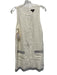 J Crew Size S Cream & Blue Linen Front Pocket horizonatal stripe Dress Cream & Blue / S