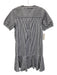 J Crew Size XS Navy Blue & White Cotton Vertical Stripes Short Sleeve Dress Navy Blue & White / XS