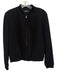 Theory Size M Black Triacetate Blend Zip Front Long Sleeve Bomber Jacket Black / M