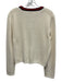 J Crew Size M Cream, Navy Blue, Red Cotton Hook & Eye Web Stripe Knit Jacket Cream, Navy Blue, Red / M