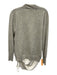 Brochu Walker Size M Gray & White Wool & Cashmere Fabric Block Surplice Sweater Gray & White / M