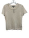 J Crew Size M Ivory White Cashmere Ribbed Neck Round Neck Short Sleeve Knit Top Ivory White / M