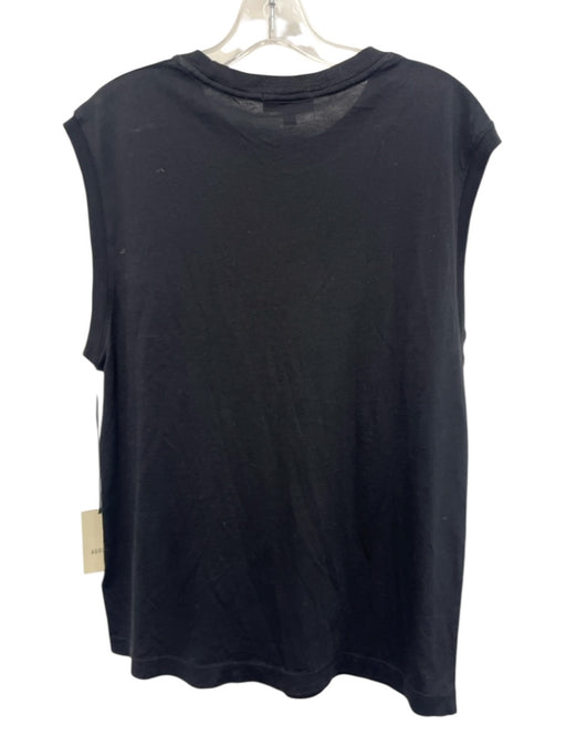 Agolde Size S Black Cotton Round Neck Sleeveless Tank Top Black / S