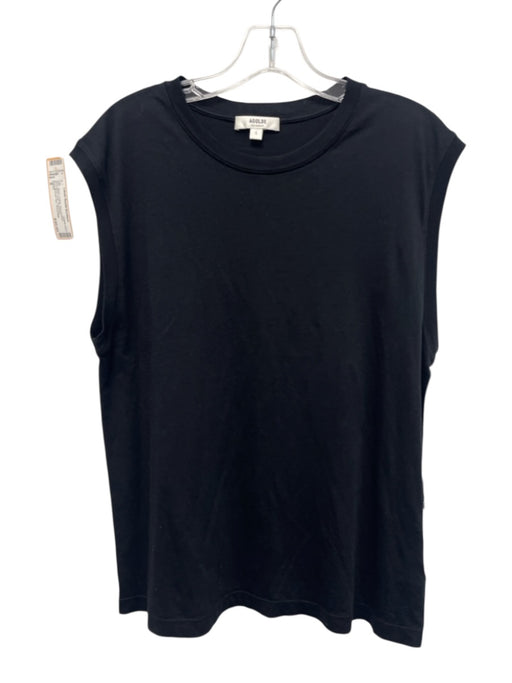 Agolde Size S Black Cotton Round Neck Sleeveless Tank Top Black / S
