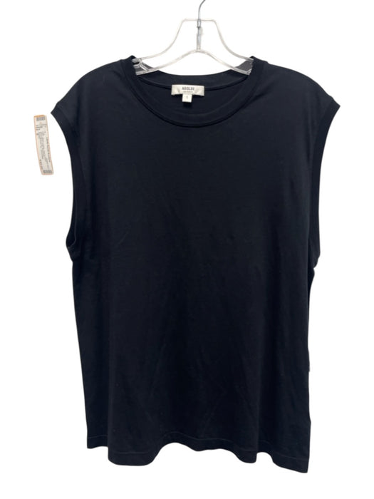 Agolde Size S Black Cotton Round Neck Sleeveless Tank Top Black / S