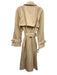 Sezane Size S / 38 Light Beige Viscose & Cotton Double Breast Sash Trench Coat Light Beige / S / 38