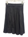 J Crew Size XS Black Cotton Accordion Pleats Knee Length Elastic Waist Skirt Black / XS