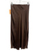 Evereve Size S Brown Polyester Elastic Waist Midi Slip Skirt Satin Skirt Brown / S