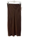 Evereve Size S Brown Polyester Elastic Waist Midi Slip Skirt Satin Skirt Brown / S