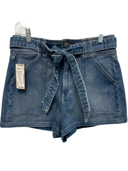 Veronica Beard Jeans Size 28 Medium Wash Cotton Denim Sash High Rise Shorts Medium Wash / 28