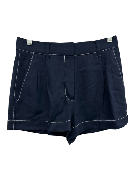 Aritzia Size 6 Navy & white Cotton Stitching Shorts Navy & white / 6