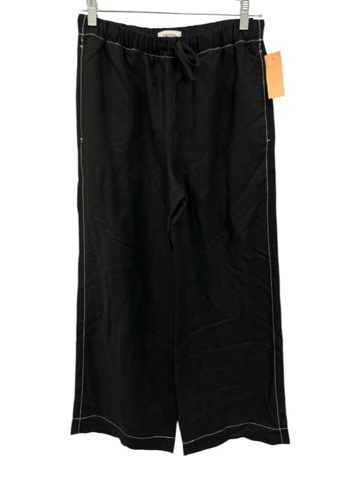 Aritzia Size S Black & White Lyocell blend Drawstring Stitching Detail Pants Black & White / S