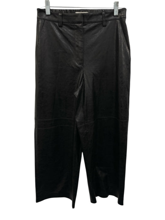 Brochu Walker Size S Black Polyurethane Faux Leather High Rise Crop Wide Pants Black / S