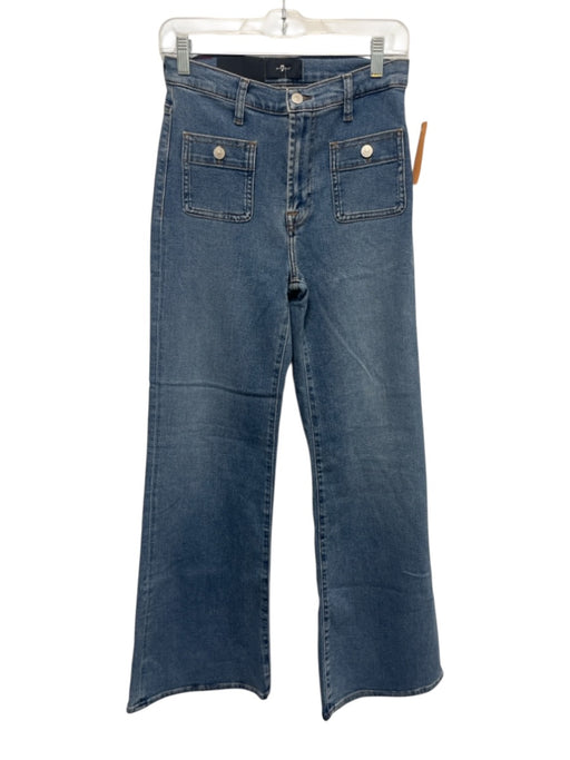 7 For All Mankind Size 27 Medium Wash Cotton Denim Front Pocket High Rise Jeans Medium Wash / 27