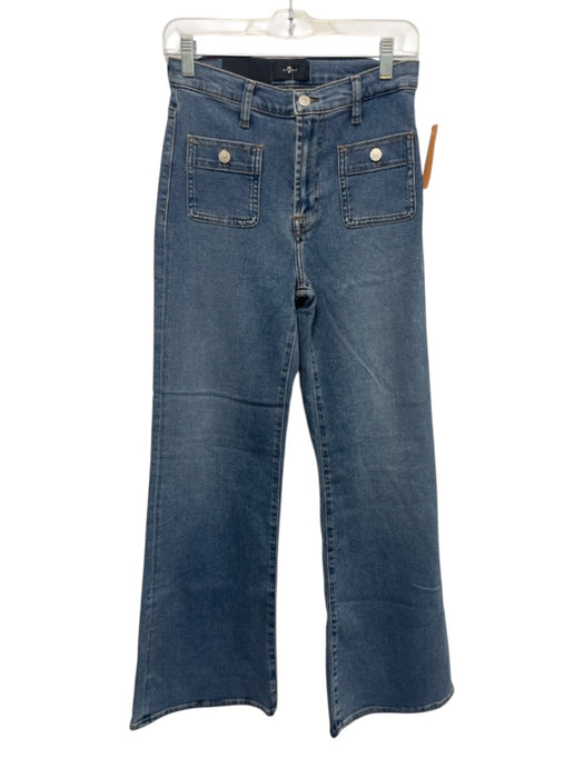 7 For All Mankind Size 27 Medium Wash Cotton Denim Front Pocket High Rise Jeans Medium Wash / 27