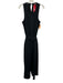 Spanx Size S Black Polyester Open Back Ribbed Drawstring Wide Leg Jumpsuit Black / S