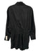 Hyacinth House Size S Black Cotton Elastic Waist Long Sleeve Half Button Romper Black / S