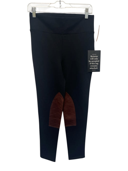 Tuckernuck Size M Black & Brown Rayon Faux Suede Equestrian Legging Pants Black & Brown / M