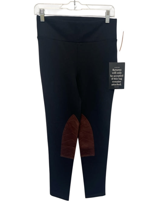 Tuckernuck Size M Black & Brown Rayon Faux Suede Equestrian Legging Pants Black & Brown / M