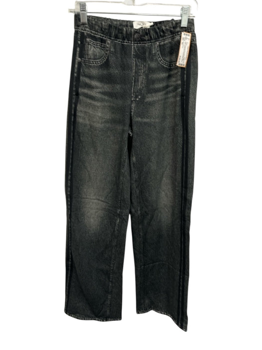 Rag & Bone Size XS Charcoal Gray & Black Cotton Wide Elastic Band Pants Charcoal Gray & Black / XS
