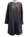 Vince Size S Black Lamb leather Long Sleeve Zip Front Knee Length Coat Black / S