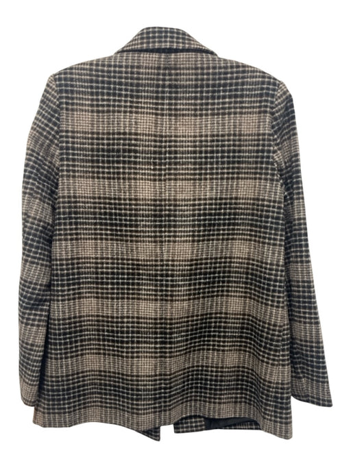 Z Supply Size S Brown, Black, Cream Polyester Blend Plaid One Button Jacket Brown, Black, Cream / S
