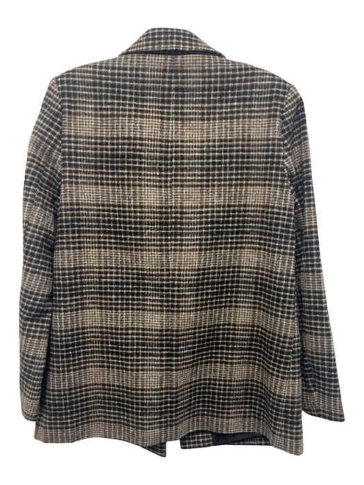 Z Supply Size S Brown, Black, Cream Polyester Blend Plaid One Button Jacket Brown, Black, Cream / S
