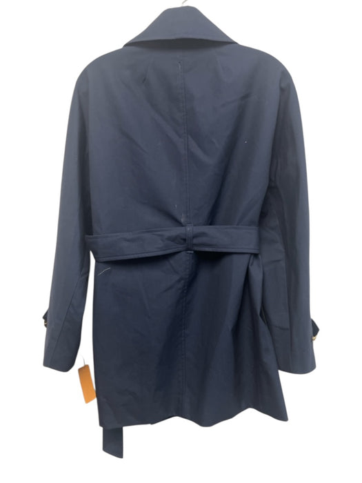 J Crew Size XS Navy Blue Cotton Gold Buttons Trench Long Sleeve Jacket Navy Blue / XS