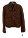 J Crew Collection Size 6 Brown Lamb leather Snaps Front Pocket Jacket Brown / 6