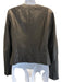 Vince Size M Black Lamb leather Front Zip Long Sleeve Jacket Black / M