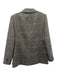 J Crew Size 8 Gray & Black Print Wool One Button Houndstooth Long Sleeve Jacket Gray & Black Print / 8