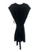 Vince Size S Black Cotton Cap Sleeve Sash Incl. Knee Length Dress Black / S