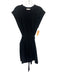 Vince Size S Black Cotton Cap Sleeve Sash Incl. Knee Length Dress Black / S