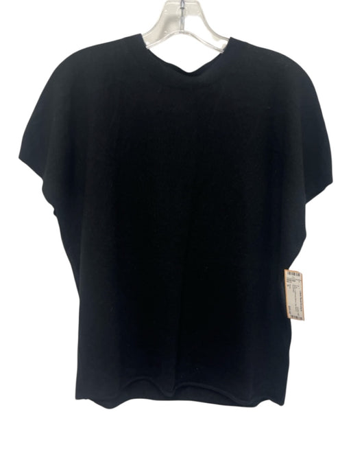 Vince Size S Black Cashmere Blend Cap Sleeve Top Black / S