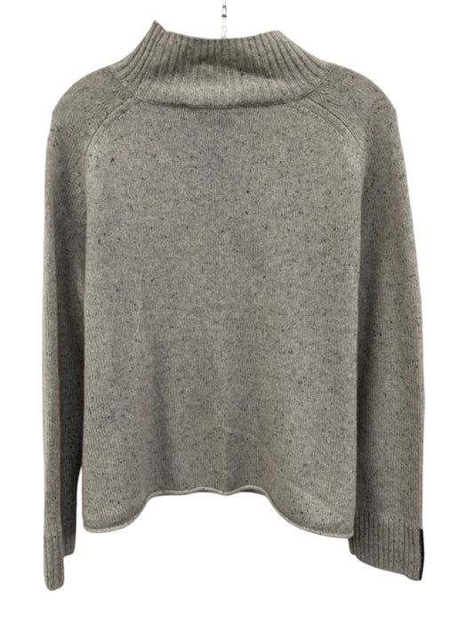 Lisa Todd Size S Gray & Black Cashmere Speckled Ribbed Collar Sweater Gray & Black / S