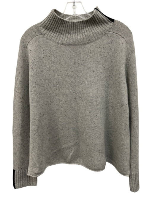 Lisa Todd Size S Gray & Black Cashmere Speckled Ribbed Collar Sweater Gray & Black / S