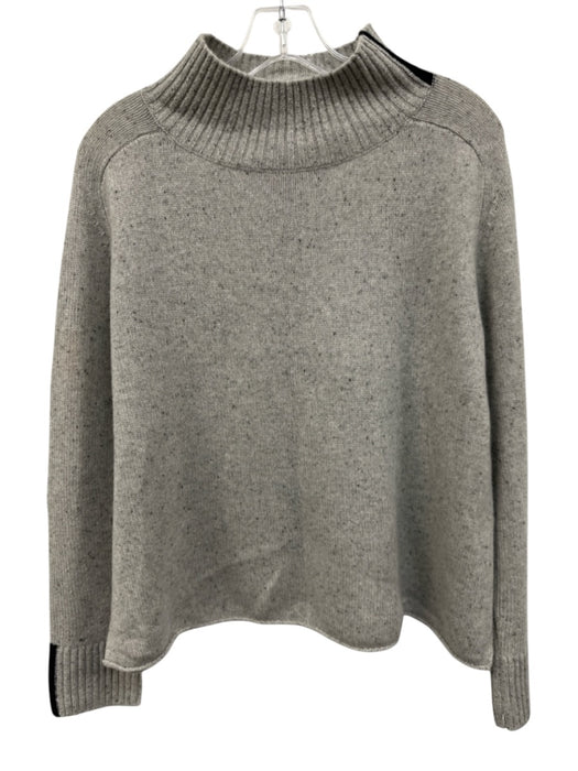 Lisa Todd Size S Gray & Black Cashmere Speckled Ribbed Collar Sweater Gray & Black / S