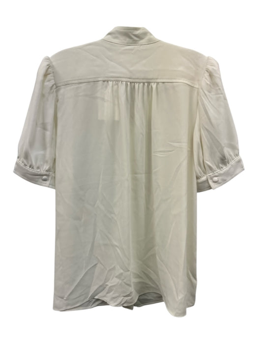 Wilfred Size M Cream White Polyester Button Down Short Sleeve Top Cream White / M