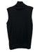 Elie Tahari Size M Black Merino Wool & Silk Sleeveless Turtleneck Top Black / M