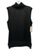 Elie Tahari Size M Black Merino Wool & Silk Sleeveless Turtleneck Top Black / M