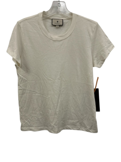 Tuckernuck Size M Cream Cotton T Shirt Short Sleeve Top Cream / M
