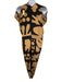 Maria + Cornejo Size 4 Black & Tan Brown Silk Geometric batwing Maxi Dress Black & Tan Brown / 4