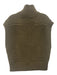 Closed Size M Army Green Wool Blend Ribbed Quarter Button Sleeveless Sweater Army Green / M