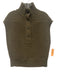 Closed Size M Army Green Wool Blend Ribbed Quarter Button Sleeveless Sweater Army Green / M