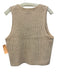 J Crew Size L Cream Acrylic Blend Cable Knit Sleeveless Vest Sweater Cream / L