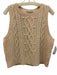 J Crew Size L Cream Acrylic Blend Cable Knit Sleeveless Vest Sweater Cream / L