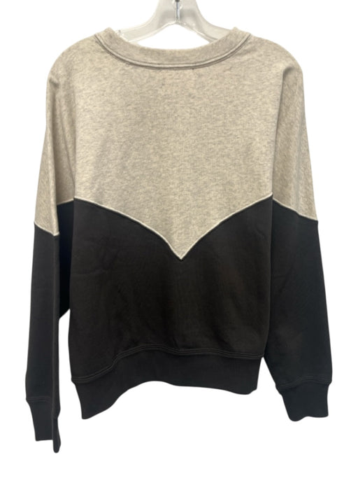 Marant Etoile Size 40 Gray, Brown, Black Cotton Logo Color Block Sweater Gray, Brown, Black / 40