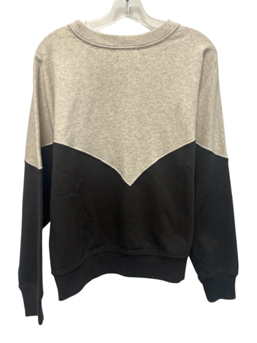 Marant Etoile Size 40 Gray, Brown, Black Cotton Logo Color Block Sweater Gray, Brown, Black / 40