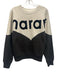 Marant Etoile Size 40 Gray, Brown, Black Cotton Logo Color Block Sweater Gray, Brown, Black / 40